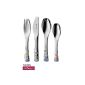 Auerhahn 2261010106-VG Farmily / children cutlery, 4-piece, stainless steel 18/10, polished, colorful printed, Engraved front of cutlery (household goods)