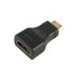CrazyCable® Mini HDMI (Type C) to HDMI (Type A) Adapter 1080p / 720p - plated + certified - mini HDMI connector (19 pin) to HDMI Female (19-pin) Supports HDMI 1.3b and: 480i, 480p, 720p, 1080i, 1080p transmission of audio and video data (electronic)