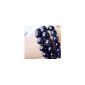 XT-Xinte Vintage blue sandstone big lucky beads bracelet bracelet women Blessing <12mm> (Jewelry)
