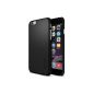 Spigen sleeve for iPhone 6 [THIN FIT] Case - Case for iPhone 6, protective cover with soft-feel coating in black [Smooth Black - SGP10936] (optional)