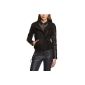 TOM TAILOR Denim ladies jacket wool jacket + fakeleather sleeve / 408 (Textiles)