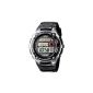 Casio - WV-200E-1AVEF - Radio Controlled Watch - Steel and Resin - Digital Quartz - Multifunction - Chronograph - Time Zones - Alarm - Timer - Black Rubber Strap (Watch)