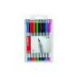 Eight OHP pens in bright colors