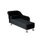 BENCH MÉRIDIENNE CHESTERFIELD SOFA LOUNGE CHAIR NEW BLACK 59