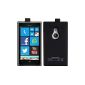 kwmobile Battery Case for Nokia Lumia 925 Capacity: 2800mAh Output: 5V / 500mA in Black.  Extend the battery life of your Nokia Lumia 925 many times over!  (Wireless Phone Accessory)