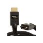 AmazonBasics HDMI cable 1.3 high performance braided shielded Gold Plated 2m (Electronics)