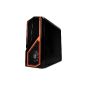 NZXT Phantom 410 mid-tower PC case (mini-ATX, 3x 5.25 external, 6x 3.5 internal, 2x USB 3.0) black / orange (accessory)