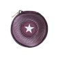 Mini-Case - Star, only 7cmØ, eg Case for iPod Shuffle or Case for earphones or headphones (iPhone, iPod, iPad, S3, etc.) or SD card, USB flash drive (electronics)