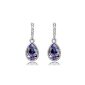 NINABOX® Crystal SWAROVSKI ELEMENTS mysterious purple water Drop Earrings Fashion Jewelry woman plate white gold evening party EAG03521WP (Jewelry)