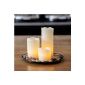 Set of 3 LED real wax candles Dekokerze Tischdeko Dekoschale round indoor (household goods)