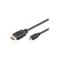 Wentronic HDMI High Speed ​​Cable with Ethernet (HDMI A Male to HDMI D-connector) 1 m (accessories)