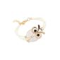 Owl bracelet bangle bracelet bracelet decor (White) (Jewelry)
