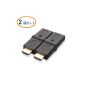 Cable Matters 2-Pack, swiveling HDMI Male to Female Adapter (Electronics)