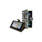Leather Holster Case SIDE Lumia 520 incl.  Zebre screen protector (Electronics)