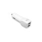 Anker® USB 24W / 2400mA + 2400mA (4800mA max) Dual-Port Auto Car Charger Car Charger - Designed specifically for Android and Apple devices (White) (Wireless Phone Accessory)