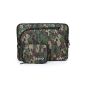 Laptop Sleeve 15 inch, ICCI [Shockproof] Laptop Sleeve laptop bag notebook bag Protect your Nook with [Accessory Bag Sleeve Case] ​​for MacBook Pro Retina Display, Chromebook 38.1 to 39.6 cm (15 to 15.6 inches) notebook laptop computer - Dark Camouflage (Electronics )
