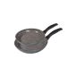 STONELINE 2-piece pan set, aluminum, diameter 24 cm and 28 cm, without lid, with high-quality non-stick coating, also suitable for induction cookers (household goods)