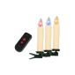LED light chain for indoor use with 30 candles incl. Remote control, wireless, color change