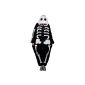 erdbeerloft -Unisex jumpsuit costume fur plush costume skeleton costume pajamas, 36-44, black (Textiles)