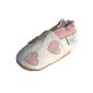Soft leather baby shoes with tan suede soles for girls newborn to 18-24 months (Baby Product)