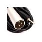 3.5 mm stereo jack plug to XLR Male PC Laptop Mixer Speakers 1 m (electronic)