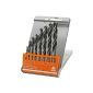Wedge 180 280 310 Wood drill 8 pieces in flat cartridge, Ã, from 3.0 to 10.0 mm / 1.0 mm graduations