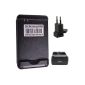 Aukru® Adapter Battery Charger for Samsung Galaxy S3 i9300 / GT-i9305 - with EU plug USB Wall Charger Port (Black) (Electronics)