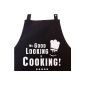 Mr. Good Looking is Cooking - Cooking Apron, BBQ apron, bib apron with adjustable neckband and side pocket (household goods)