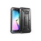 Hull Galaxy S6 Edge, SUPCASE Unicorn Beetle Pro Robust case with full body protection SCREEN Samsung Galaxy S6 Edge (2015 output) (Black / Black) (Wireless Phone Accessory)