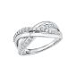 s.Oliver Jewel Ladies ring 925 silver rhodium plated zirconia white Gr.  54 (17.2) - 507 745 (jewelry)