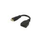 Cord / HDMI cable Female / Mini HDMI Male - 17.5cm gold plated, version 1.3 (Electronics)