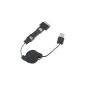 Multifunctional retractable cable Micro USB, Mini USB 5pin, Dock for iPhone / iPods / mp3s / Samsung smartphones (Electronics)