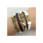 Weekend bracelet with clef, skull, infinity symbol and text 
