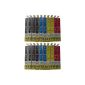 20 cartridges for Epson Stylus S22 SX125 SX130 sx235 sx420 SX235W SX420W SX425W sx425 sx430 sx435 sx430W sx435W SX440 sx440W / Epson Stylus SX 125 130 235 420 425 430 435 440 / Epson Office BX305 F FW compatible 1281 1282 1283 1284 1285 You get 8 x Black 4 Blue x 4 x 4 x Red Yellow (Office supplies & stationery)