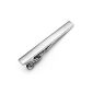 Refined quality brushed silver tie clip / tie clip rhodium 5.7cm Puentes Denver (Textiles)