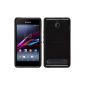 Silicone Case for Sony Xperia E1 - transparent black - Cover Cubierta PhoneNatic ​​+ protection film (Electronics)