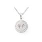 Tocame - Round Cancer zodiac pendant including variable 42 - 47cm anchor chain nickel-free 925 sterling silver (jewelery)