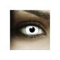 Colored contact lenses with strength 'Zombie' White Crazy Fun Lenses perfect for Halloween and Carnival (Personal Care)