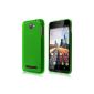 Shell Ultra Fine Flex Gel TPU for Archos 50 HELIUM 4G / 50b HELIUM - Clear Matte Collection - Green - by PrimaCase (Electronics)