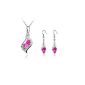 Earrings' Thought of mer'Femme Cristal - Dark Pink / Silver (Jewelry)