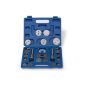 TecTake device reset cabinet pushes piston brake caliper Set 22 parts with 2 coils with blue briefcase