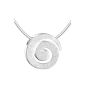 Vinani ladies pendant spiral brushed with snake chain 42 cm 925 sterling silver chain ASR42 (jewelry)