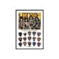 KISS New Gold Edition (A) guitar plectrum Display With 15 guitar picks