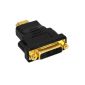 mumbi HDMI DVI adapter - HDMI plug male (19 pin) to DVI-D connector female (24 + 1) (Electronics)