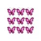 50pcs Butterflies Netherlands Mesh Scintillants - Shocking pink (Kitchen)