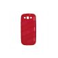 iProtect silicone TPU Cases Samsung Galaxy S3 Case waves red (Electronics)