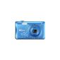 Nikon Coolpix S3700 digital camera (20 megapixel, 8x opt. Zoom, 6.7 cm (2.6 inch) display, Wi-Fi, NFC, Panorama assist) blue ornament (Electronics)