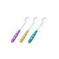 NUK 10255053 - Easy Learning feeding spoon, rounded edges, extra-long anti-slip grip, 2 pieces, BPA-Free, Color not freely selectable (Baby Product)