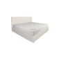 Luxury Microfibre mattress cover quilted 160x200, extra soft and soft.  By double padding the mattress cover balances the bumps and turns your mattress a pet bed.  Under bed - mattress - mattress cover.  (160x200, pearl white) (household goods)