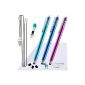The Friendly Swede Set of 3 Universal precision stylus ends + 3 + 2 spare elastic cords 37.5 cm + 1 cleaning cloth (Electronics)